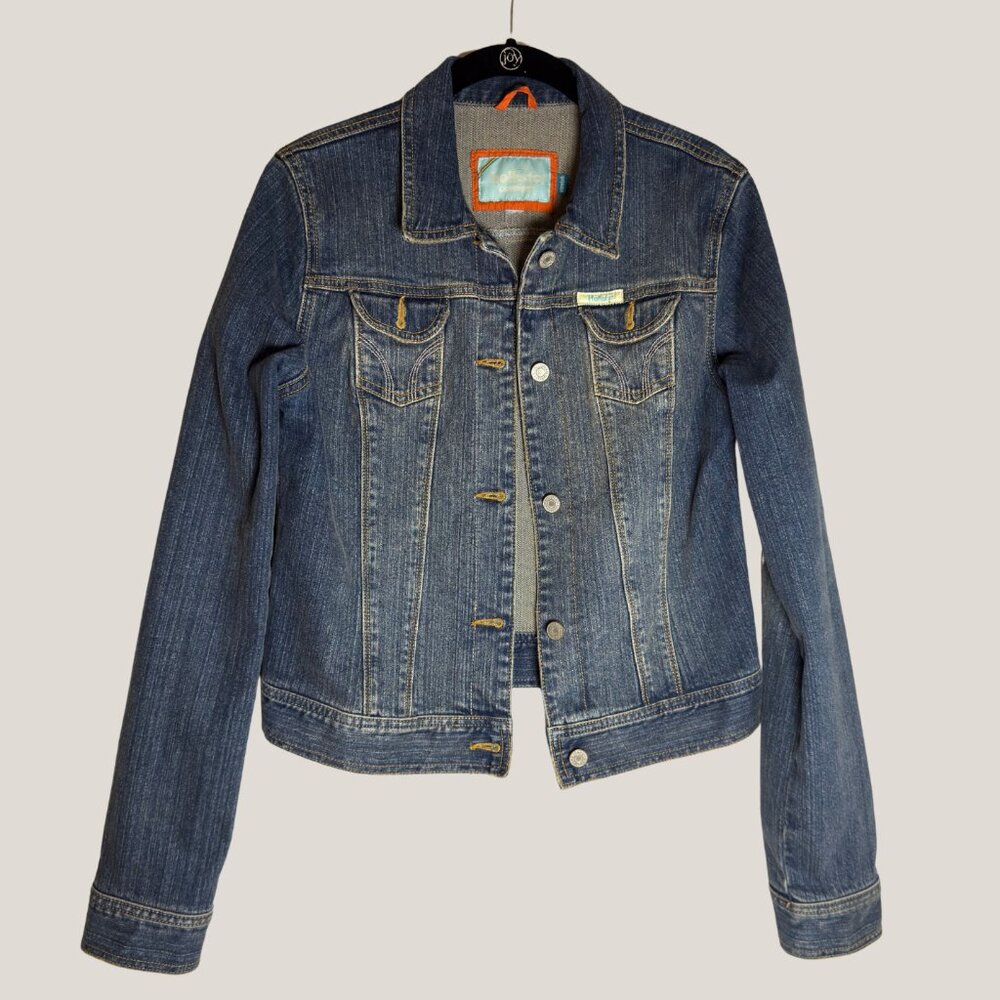 Hollister Women’s Denim Jean Jacket Button Front Classic Wash Size S/M?